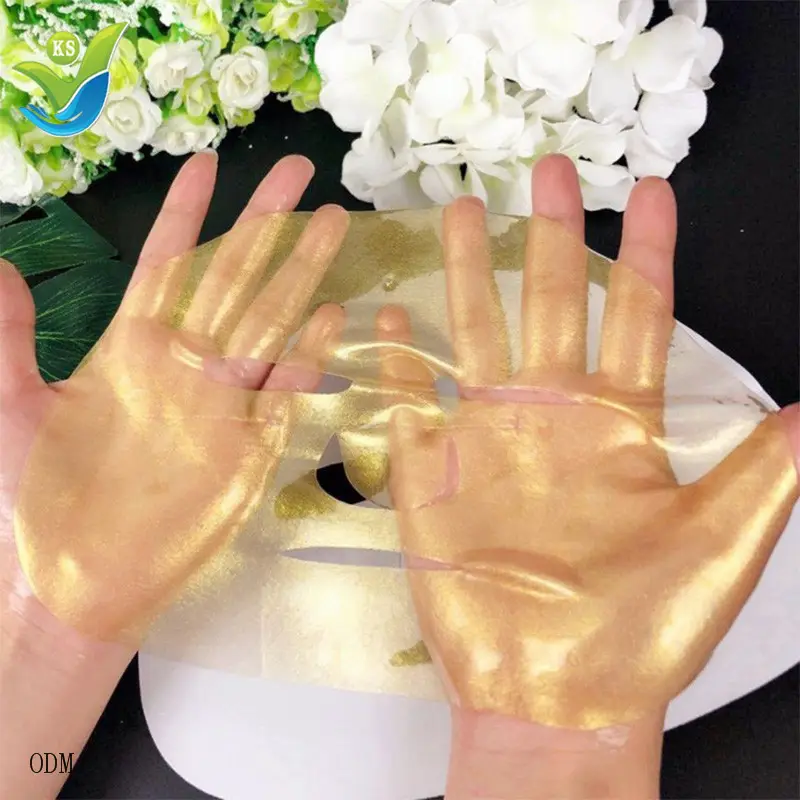 OEM private label Korean Collagen Rubber Crystal GOLD Jelly Seaweed Gel Face Facial Mask Moisturizing Beauty