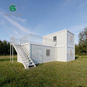 Casa Contenedor Plegable de 20 Pies para Campamento Petrolero con Escalera en el Techo y Barandilla, Villa Modular Prefabricada, Unidad de Vivienda Portátil, Casa Pequeña - Product Image 1