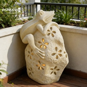 โคมไฟหินทรายแกะสลักสำหรับทางเดินวิลล่าริมแม่น้ำ สถาปัตยกรรมคลาสสิก ประติมากรรมแสง - Product Image 1