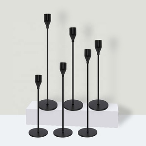 Candelabros de metal negro Boda Bar Fiesta Sala de estar Mesa Candelabro titular - Product Image 1