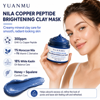 Masque Facial Détoxifiant et Séborégulateur Nila Vitamine C GHK-Cu Éclaircissant, Masque à l'Argile Raffinant les Pores pour le Visage
