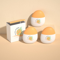 Bouteille de conditionnement en plastique HDPE biodégradable en forme d'œuf, au toucher doux, pour crème solaire et crème pour le visage, avec bouchon à vis, 30 ml, 50 ml
