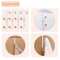 Porte-serviettes mural en métal avec crochets de rangement pour clés, blanc, pour chambre, cuisine, bureau