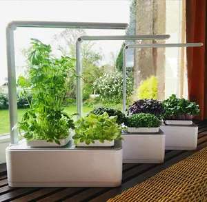 Indoor garten smart garden organic hydrokultursysteme mini smart home garten mit LED wachsen licht und timer funktion