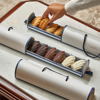 Boîtes en papier personnalisées pour barres chocolatées, macarons, biscuits, avec tiroir coulissant, emballage de luxe pour chocolats et bonbons, boîte cadeau avec poignée