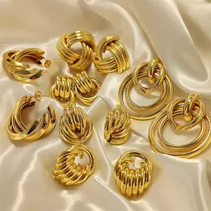 Высококачественные позолоченные серьги-кольца с серебряным покрытием, ювелирные изделия, модные серьги-кольца на заказ для женщин