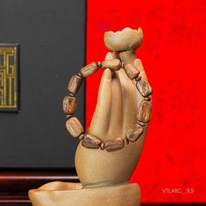 Bracelet en bois d'agar naturel de qualité supérieure, perles d'oud authentiques, petite taille homme, bijou spirituel aromatique de luxe - Product Image 2