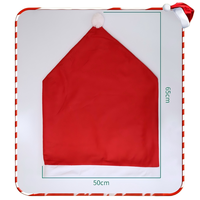 Weihnachtsmannmütze-Stuhlbezug und Vlies-Tischdecke, Einweg-Wasserdichte Dekoration für Feiertagsevents