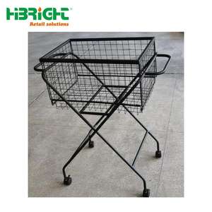 รถเข็นเก็บของแบบลากสำหรับเทนนิสรถโค้ชพร้อมถุงผ้าฝ้ายที่ถอดออกได้ - Product Image 5