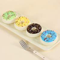 Donuts artificiels en sucre PU, échantillons de décoration amusants pour pâtisseries, ornements pour arbre de Noël