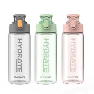 بسعر الجملة زجاجة مياه بلاستيكية شفافة مخصصة الأفضل مبيعًا عنصر سفر رياضي خارجي مع نوع ضغط للمياه المتدفقة - Product Image 1