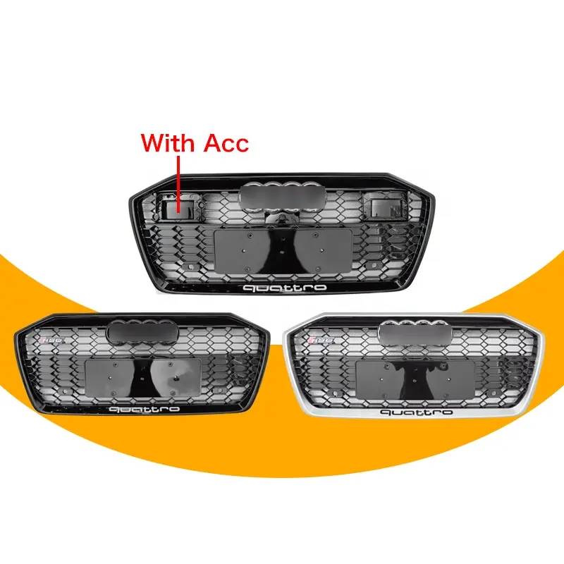 2019-2022 Abs Rs Grill Voor Audi A6 C8 Upgrade Rs6 Voorbumper Grille Met Acc