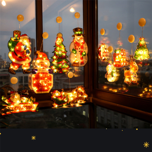 Accessori per l'illuminazione natalizia luci per decorazioni natalizie luci a sospensione a ventosa a LED per negozio di natale - Product Image 5