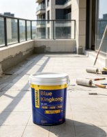 Revêtement liquide imperméable écologique durable en fluorocarbone Blue King Kong certifié CE pour murs, balcons et bâtiments, garantie 5 ans