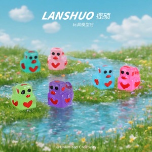 Lanshuo Colgante de Corazón de Pato 3D que Brilla en la Oscuridad, Accesorio de Joyería DIY, Llavero, Regalo, Adorno de Escritorio, Estilo de Dibujos Animados Unisex - Product Image 3