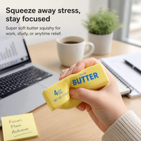 Jouet sensoriel anti-stress en forme de bâton de beurre à rebond lent, en PU souple, pour enfants et adultes, modèle de bureau 002