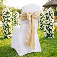 Ruban de chaise en satin de qualité supérieure, en polyester soyeux et lisse, pour la décoration de mariages, banquets, hôtels, fêtes et événements 17x275cm 7x108"
