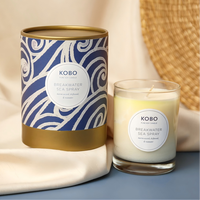 Umwelt freundliche Pappe Custom Black Candle Verpackungs boxen Luxus zylinder Champagner Geschenk box für Kerzen
