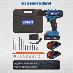 Kit de perceuse <span class=keywords><strong>sans</strong></span> <span class=keywords><strong>fil</strong></span> 21V à vitesse variable avec adaptateur de douille pour le perçage et le vissage dans le bois, le métal et le plastique. - Product Image 3