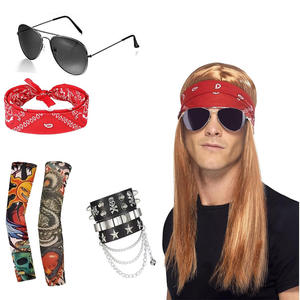 Déguisement pour enfants et adultes, costume de rock star pour enfants, accessoires de rock star pour enfants et hommes, ensemble de heavy metal - Product Image 5