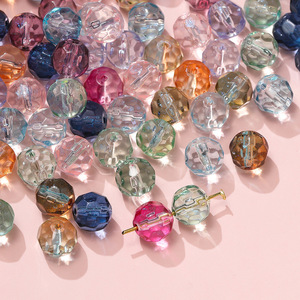 Perles de verre cristal dégradées de 10 mm, facettées, rondes, en vrac, pour la création de bijoux - Product Image 3