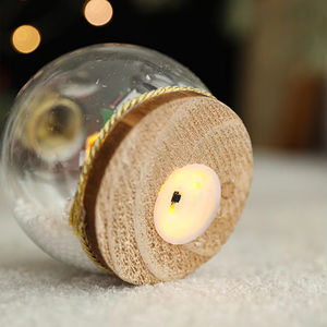 Led Gloeiende Kerstbal Ornamenten Doorzichtig Grote Plastic Hangende Bal Decoraties Met Gevulde Delicate Decoraties - Product Image 5