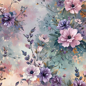 Derniers motifs floraux abstraits, couleurs personnalisées, tissu imprimé à pois floraux en polyester 100%, imprimé Koshibo pour robes - Product Image 3