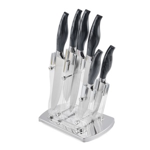 Premium Stainless Steel Knife Professional Chef Knife Set Multipurpose Sharp Kitchen Knives with <b>Acrylic</b> Knife <b>Block</b> - Product Image 1