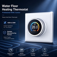 Termostato WiFi Tuya para Calefacción por Suelo Radiante, 3A, Contacto Seco, Pantalla TFT de 1.28 Pulgadas, Perilla Giratoria, Programable Semanalmente