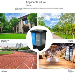 2 phần vòng nhựa chân-hoạt động thân thiện với môi thương mại ngoài trời sử dụng Thùng rác bin Thùng rác có thể ngăn tái chế bin - Product Image 6