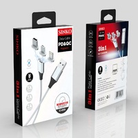 Cable USB personalizado para auriculares inalámbricos, caja de papel de embalaje para teléfono móvil, Cable de datos USB con mango
