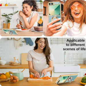 Casing ponsel mewah tahan guncangan untuk Samsung, casing ponsel mewah, penutup magnetis nirkabel pemasangan pada Mobil Samsung Z Flip6 5 4 <span class=keywords><strong>3</strong></span> - Product Image 5