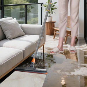 Scopa Rimuovi Peli di Animali Domestici a Doppio Lato, Un Lato per Raccogliere i Peli e l'Altro Come Tergivetro per Pavimenti Bagnati - Product Image 2