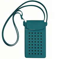 Sac bandoulière en silicone DIY avec breloques, sac à bandoulière en silicone avec sangle réglable, sacoche légère et étanche pour téléphone, cadeau promotionnel