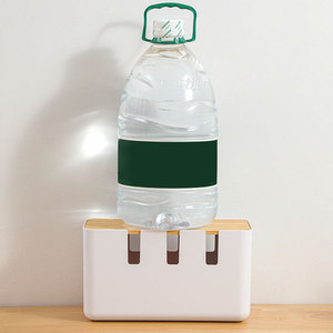 Hộ gia đình tre Cáp lưu trữ hộp ổ cắm quản lý hộp với bìa USB Hub gỗ nắp Dây cáp lưu trữ hộp - Product Image 3