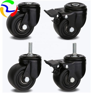 1/2/3/4/5/6 Zoll PVC-Rollen rotierende Universal bremslicht Industrie rollen Einkaufs wagen Rollen Wagen Lenkrad - Product Image 6