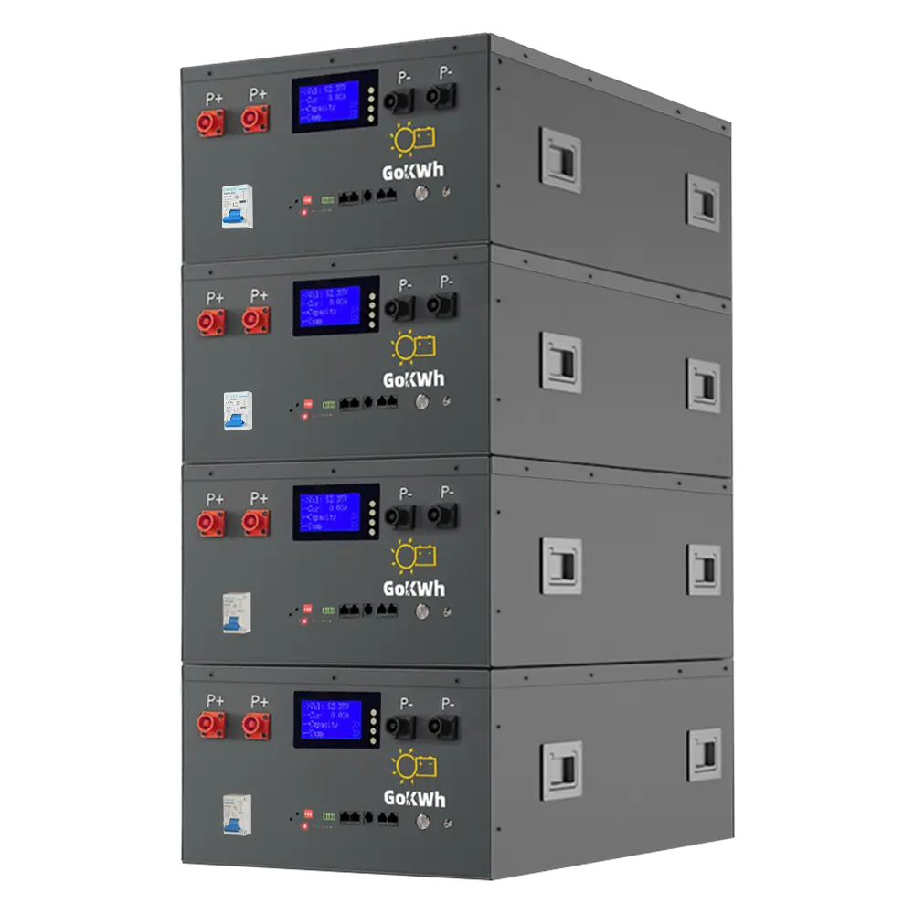 GoKWh baterai Lithium Solar Lifepo4, rak peladen dudukan 48V 280ah 300Ah untuk penyimpanan energi rumah tangga