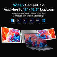 Monitor Laptop Portabel IPS Layar Lipat Tiga 15,6 Inci Full HD 360 °   Perpanjang Layar yang Dapat Diputar