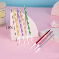 Hochwertige 6 teile/beutel bunte lange runde Rod Geburtstags kerze Hochzeit Geburtstags kerze Party Kuchen Dekoration Faden Kerze