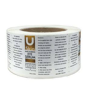 Etiqueta de Vinilo Impermeable Personalizada con Logotipo Premium, Etiqueta Dorada para Cuidado de la Piel, Rollo de Etiquetas Adhesivas para Suero, Impresión de Etiquetas para Envases de Suero para Ojos - Product Image 3