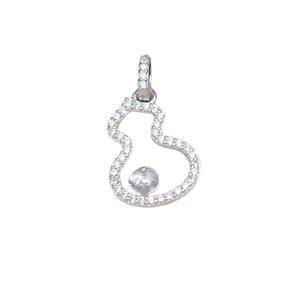 <b>DIY</b> Pearl Jewelry <b>Accessories</b> 6-7mm Small Silver Gourd Pendant with Empty Holder 6041 Bead Size Packaged in a <b>Bag</b> - Product Image 5