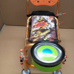 เก้าอี้ตกปลาเพนท์ไนท์ อลูมิเนียมอัลลอย พับได้ พกพาสะดวก ลายปลาคาร์ฟ มีสีแดง น้ำเงิน ทองให้เลือก - Product Image 2