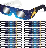 Vente en gros usine – Lunettes d'éclipse solaire en carton certifiées ISO 12312-2 avec logo personnalisé pour l'éclipse solaire sportive d'août 2026