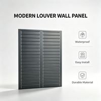 Lamelles en alliage d'aluminium pour clôture de cour extérieure, design moderne et minimaliste, protection contre le vent, la poussière et la ventilation