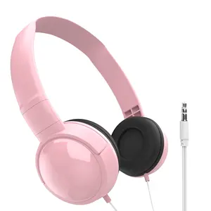 Pink yellow green black stylish wired headsets 2024 top seller reusable earbuds waterproof ear sports earphones & headphones