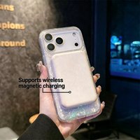 Coque de téléphone antichoc brillante et personnalisable avec logo magnétique pour iPhone 17 Air 16 15 14 13 12 11 18 Pro Max