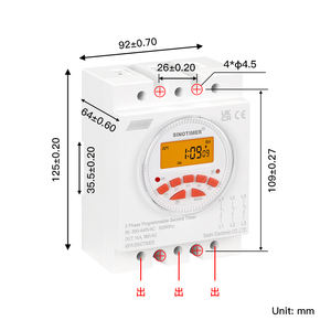 CN109S-380V <b>Mini</b> 16A Backlights Big LCD Display 380V/415V 7 Days Programmable Timer Switch 1 Second Interval Z54 - Product Image 5