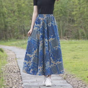 Womens Long Patchwork <strong>Skirts</strong> Thailand Clothes Ethnic Boho Pants Cotton Linen Hippie <strong>Gypsy</strong> Clothing Bohemian <strong>Skirt</strong> - Product Image 3