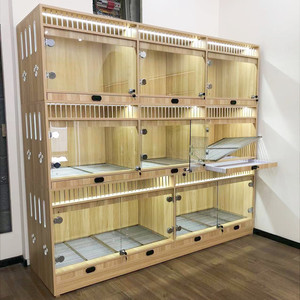 Vật nuôi lồng & nhà nhà sản xuất giá rẻ sang trọng và lớn rắn gỗ chó kennel Showcase PET <span class=keywords><strong>PUPPY</strong></span> Dog Crate lồng cho chó - Product Image 4