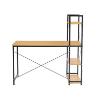 Assurance qualité en bois haut en acier Tube jambe Table métal et bois travail à domicile ordinateur bureau avec étagère de rangement